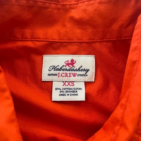J‎ Crew Haberdashery Women Button-Down Shirt SZ XXS Office Career Academia Y2K - Picture 3 of 6